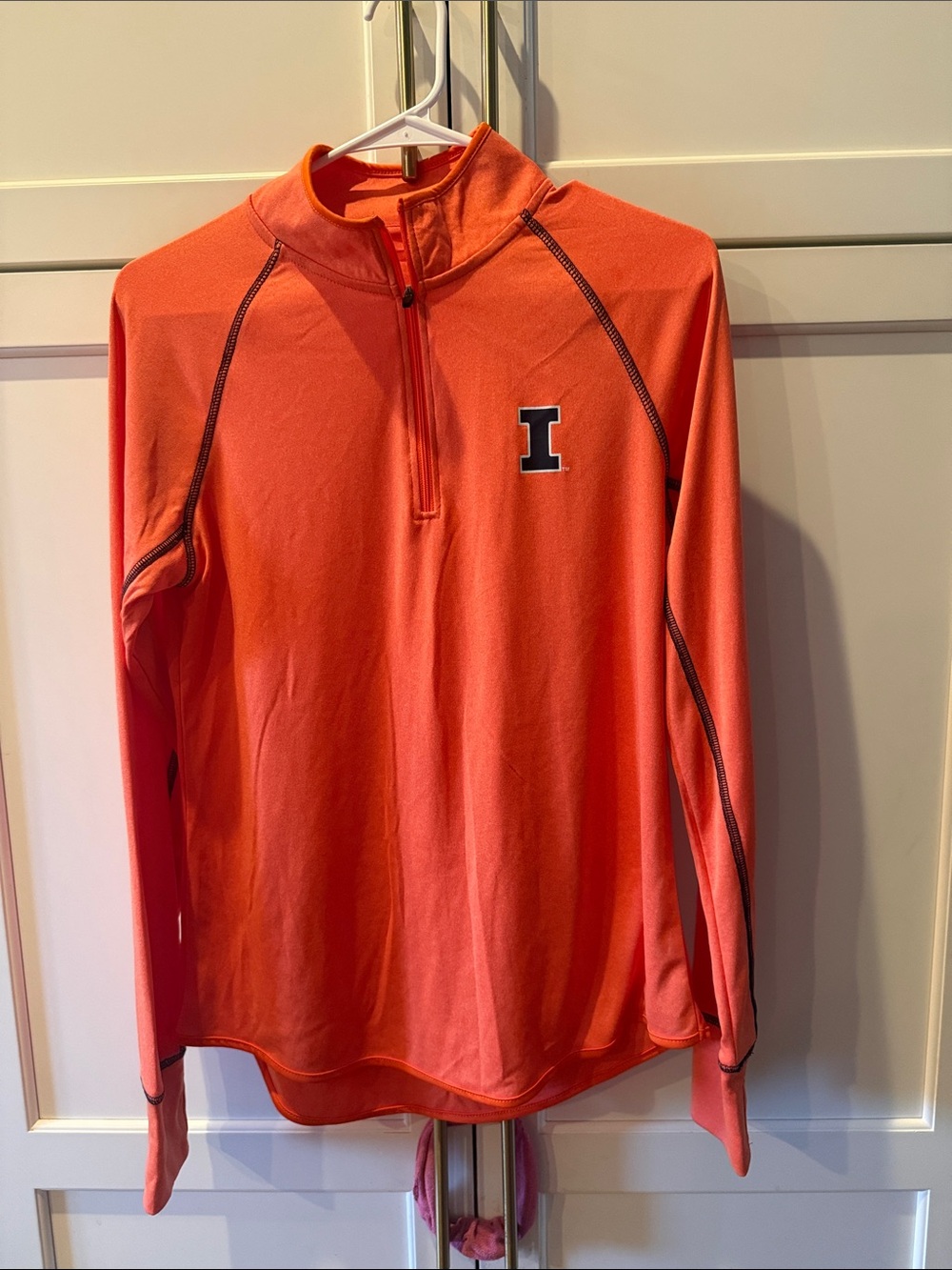 University of Illinois Women's Orange Quarter-Zip Long Sleeve pullover